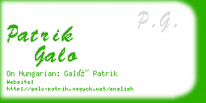 patrik galo business card